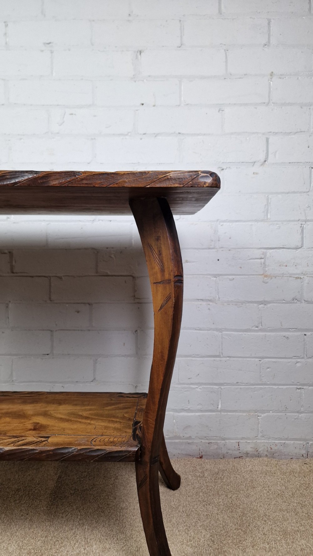 Arts & Crafts Period Japanese 'Nikko Bori' Carved Table - Circa 1900 View III