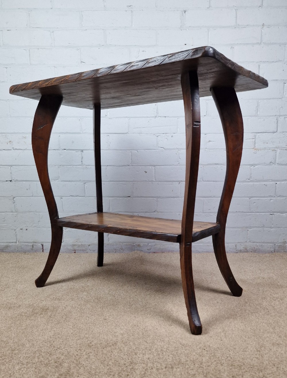 Arts & Crafts Period Japanese 'Nikko Bori' Carved Table - Circa 1900 View IV