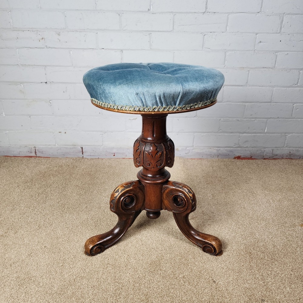 Victorian Mahogany Stool by JAS Shoolbred & Co.