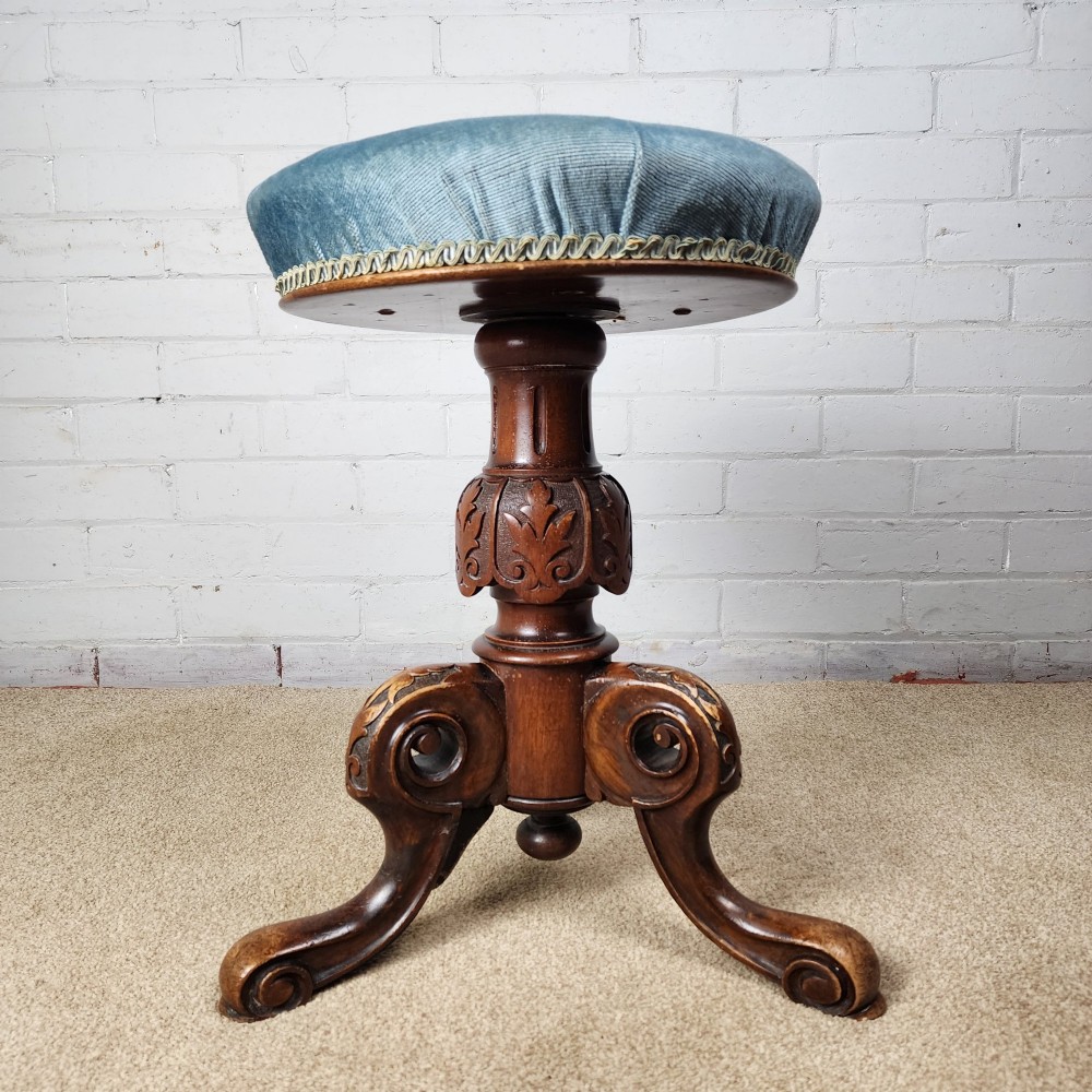 Victorian Mahogany Stool by JAS Shoolbred & Co. View II