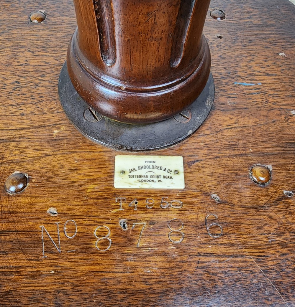 Victorian Mahogany Stool by JAS Shoolbred & Co. View IV