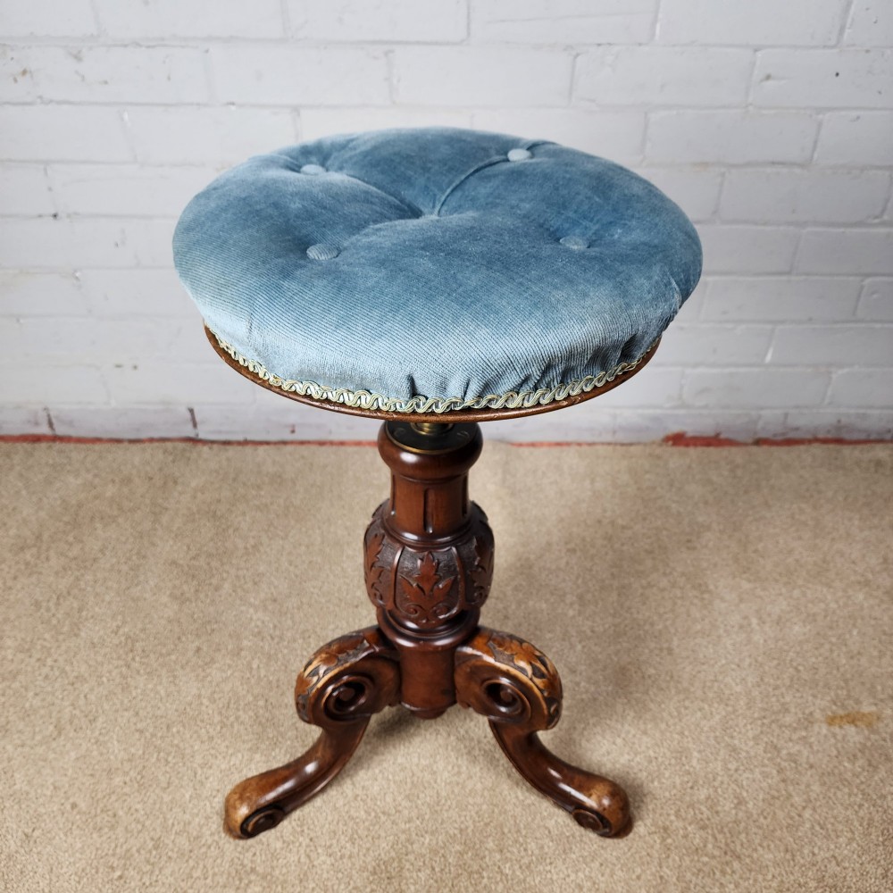 Victorian Mahogany Stool by JAS Shoolbred & Co. View VII