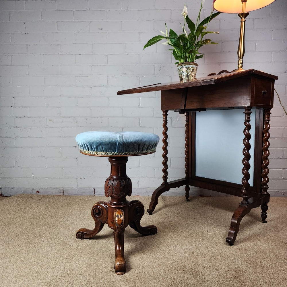 Victorian Mahogany Stool by JAS Shoolbred & Co. View VIII
