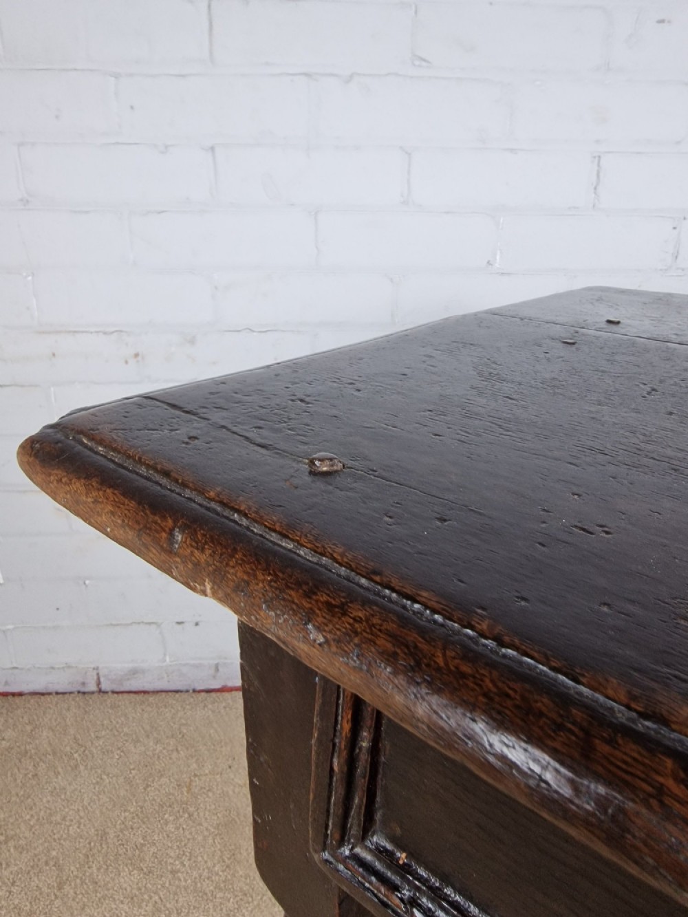 Charles II Oak Side Table with Bobbin Turned Legs - Mid 17th Century View VIII