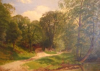 Peace Sykes "Roche Abbey" Yorkshire Oil on Canvas