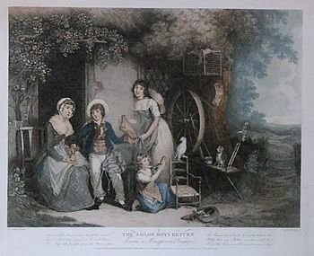 W.r. Bigg "Sailor Boy" Pair of Stipple Engravings 1794
