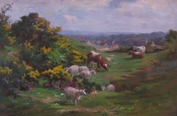 William Greaves "Tanfield, Yorkshire" Oil on Canvas