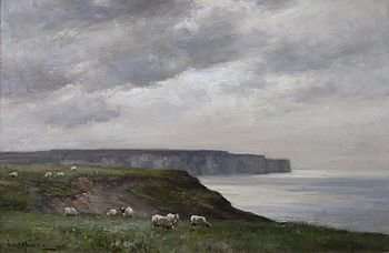 Owen Bowen "Sandsend from Upgang", Yorkshire Oil on Canvas