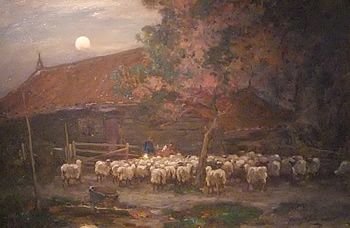 Owen Bowen "Evening" Oil on Canvas