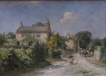 William Greaves "The Post Office East Keswick" Oil Painting