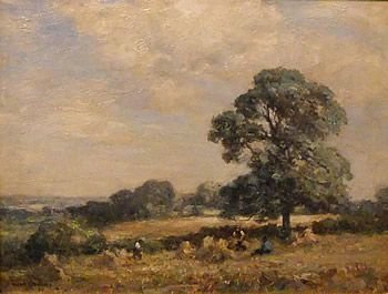 Owen Bowen "Harvest Time, Wharfedale" Oil on Canvas