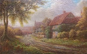 E. W. Mellor Oil Painting Knaresborough Yorkshire