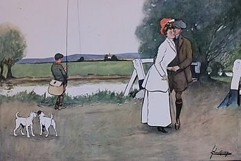 fig 2. Set of four old Fishing Prints