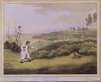 fig 1. Pair of rare old Hunting Prints