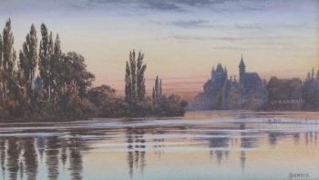 John Sowden "On the Rhine" Watercolour