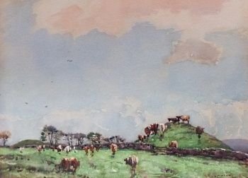 Fred Lawson "Summer Pastures, Wensleydale" Watercolour