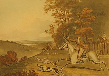 fig 2. Set of four OLD HUNTING PRINTS