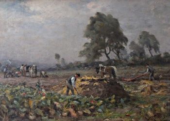 William Greaves "The Turnip Field" Oil Painting