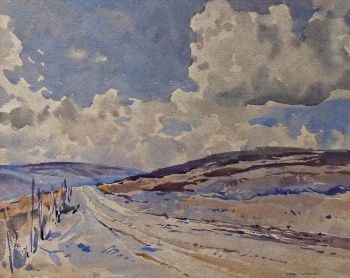 Fred Lawson "Road to Apedale Moor" Watercolour