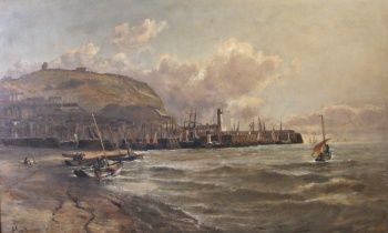John Syer "Scarborough" Large Oil Painting