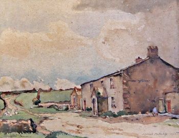 Muriel Metcalfe "Penhill Farm" Yorkshire Watercolour