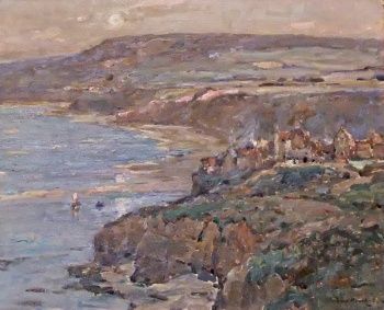 Owen Bowen "Robin Hood's Bay" Oil Painting