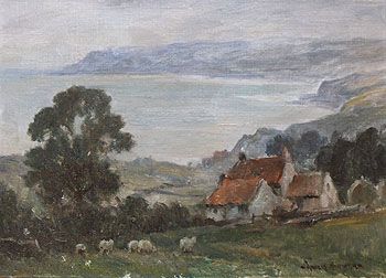 Owen Bowen "Robin Hood's Bay" Oil Painting on Canvas