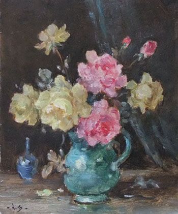 Owen Bowen "Still Life" Pair Oils on Canvas