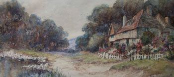 Leyton Forbes "Near Callestock, Cornwall" Watercolour