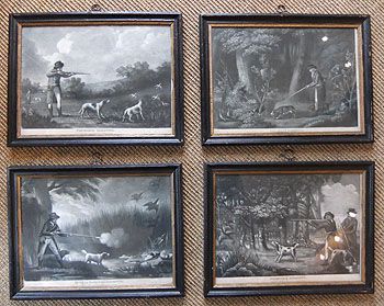 Fine Set of Four Shooting Prints Dated 1797