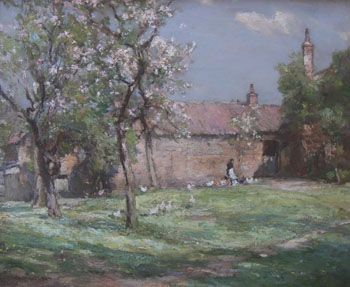 Owen Bowen "The Old Orchard" Oil Painting