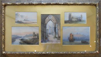 Frederick William Booty "Whitby" Group of Five Watercolours
