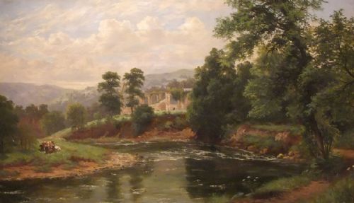 George Cammidge "Bolton Abbey, Yorkshire" Oil Painting
