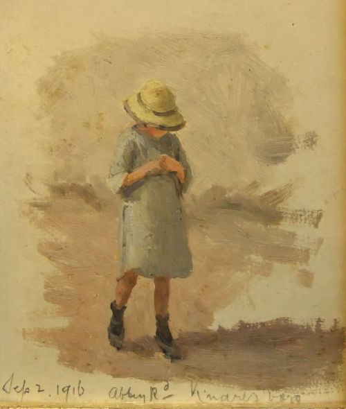 William Cave Day "Portrait of a Child" Oil Painting