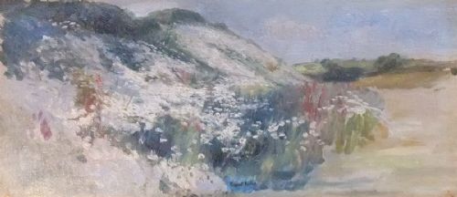 William Gilbert Foster "A Bank of Dog Daisies" Oil Painting