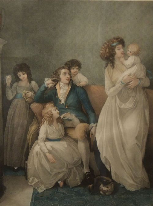 "The Landlord's Family" Fine Old Engraving