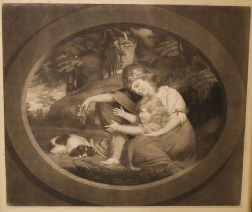 "The Children of Grey Cooper" Old Mezzotint