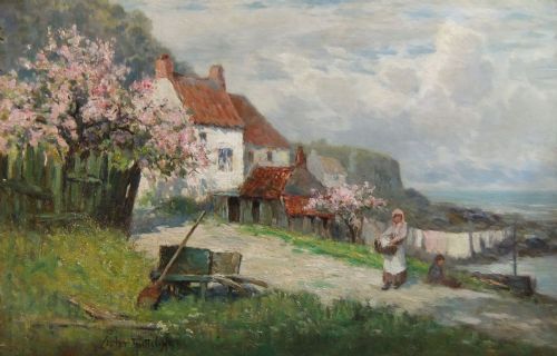 Lester Sutcliffe "Springtime Near Runswick" Oil Painting