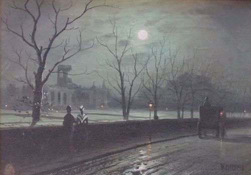 Walter Meegan "Kirkstall, Leeds" Oil Painting.