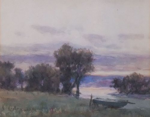 Lester Sutcliffe "Wharfedale, Yorkshire" Watercolour
