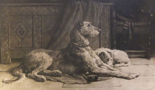 Herbert Dicksee "Patience" Original Etching