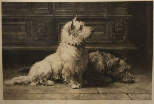Herbert Dicksee "Footsteps" Original Etching