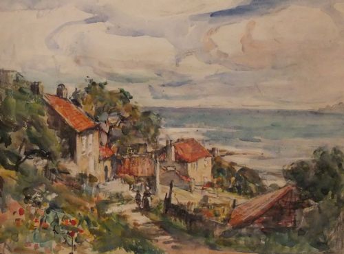 Rowland Henry Hill "Runswick Bay" Watercolour