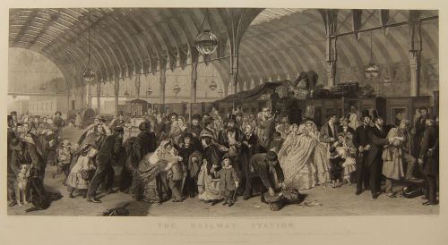 William Powell Frith "The Railway Station" Engraving