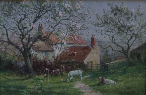 Arthur Blackburn "Linton, Wetherby, Yorkshire" Pair of Paintings.