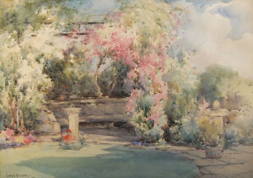 Owen Bowen Watercolour "The Artist's Garden"