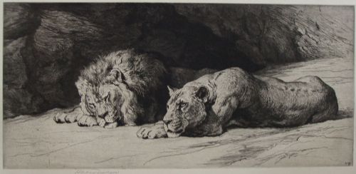 Herbert Dicksee "Idlers" Etching
