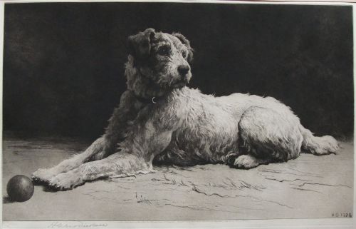 Herbert Dicksee "Ready!" Etching 1928