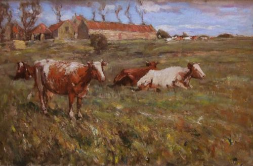 "In Pastures" Oil Painting by James William Booth