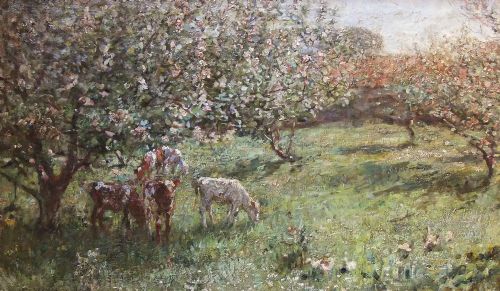 "In an Orchard, Spring" Oil Painting by Frederick William Jackson